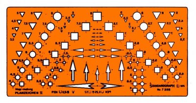 Planzeichenschablone STANDARDGRAPH 7358