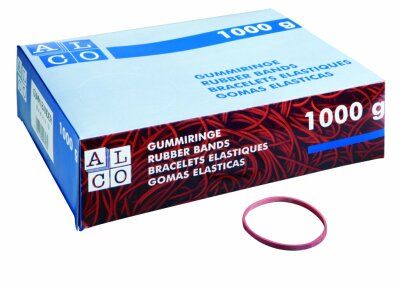 Alco Gummiband Naturkautschuk 10x130mm rot 1000g