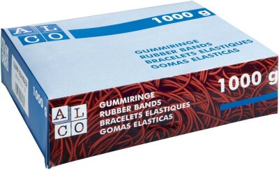 Alco Gummiband Naturkautschuk 10x150mm rot 1kg