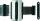 Alco Gurt-Wandkassette Innenbereich 50 mm 3 m Edelstahl mit schwarzem Gurt