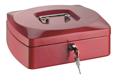 Alco Geldkassette Stahlblech 195x145xx80mm rot