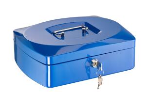 Alco Geldkassette Stahlblech 195x145xx80mm blau