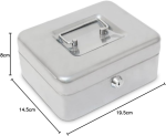 Alco Geldkassette Stahlblech 195x145xx80mm silber