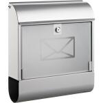 Alco Briefkasten Metall lackiert 410x115x360mm silber