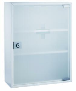 Alco Erste-Hilfe-Verbandschrank Stahl 320x100x360mm weiß