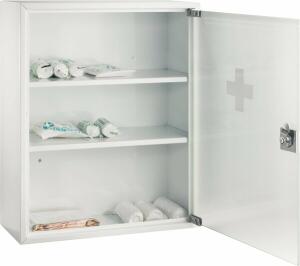Alco Erste-Hilfe-Verbandschrank Stahl 360x150x450mm weiß