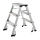 Alco Trittleiter mit Rollen Aluminium 3-stufig 62cm silber