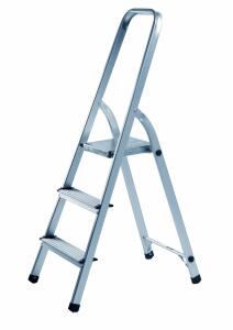 Alco Haushaltsleiter Aluminium 3-stufig 125cm silber
