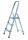 Alco Haushaltsleiter Aluminium 3-stufig 125cm silber