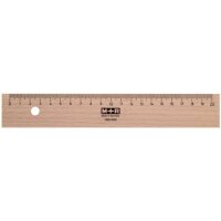 STG Lineal - Holz 20 cm Skala , mit Metallkante