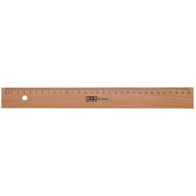 STG Lineal - Holz 30 cm Skala , mit Metallkante