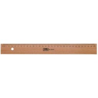 STG Lineal - Holz 30 cm Skala , mit Metallkante