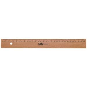 STG Lineal - Holz 40 cm Skala , mit Metallkante