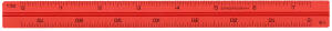 Standardgraph Dreikantmaßstab 15 cm Aluminium rot 1 Stück