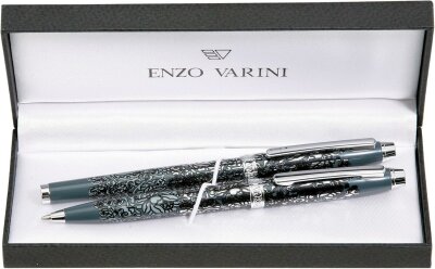 Enzo Varini Taormina XL Set FH/Kugelschreiber grau im Etui