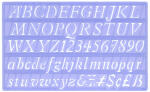 Standardgraph Schablone Schrift Italic 1 Stück