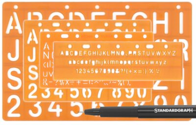 Standardgraph Schablonen Set 5-10-20-30 mm + Fineliner 01 1 Stück