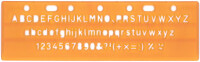 Standardgraph Schablone Standard-Schrift 5 mm Groß- und Kleinbuchstaben 1 Stück