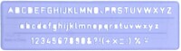 Standardgraph Schablone Standard-Schrift 5 mm Groß- und Kleinbuchstaben 1 Stück