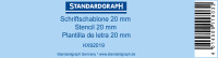 Standardgraph Schablone Standard-Schrift 20 mm...
