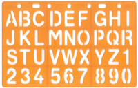 Standardgraph Schablone Standard-Schrift 20 mm Großbuchstaben 1 Stück