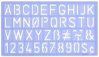 Standardgraph Schablone Standard-Schrift 20 mm Großbuchstaben 1 Stück
