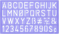 Standardgraph Schablone Standard-Schrift 30 mm Großbuchstaben 1 Stück