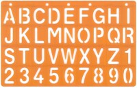 Standardgraph Schablone Standard-Schrift 30 mm Großbuchstaben 1 Stück