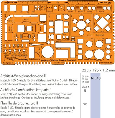 Standardgraph Architekt-Werkplanschablone I 1 Stück