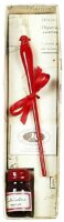 Rubinato Federhalter glatt aus Muranoglas mit Tinte 10 ml...