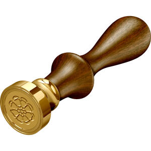 Standardgraph Messingsiegel Ø 20 mm mit Holzgriff Rosette 1 Stück