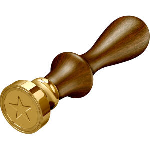 Standardgraph Messingsiegel Ø 20 mm mit Holzgriff Stern 1 Stück