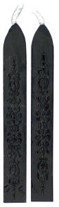 Standardgraph Siegelwachs schwarz 95 cm mit Docht 2 Stück in SB-Verpackung per Pack