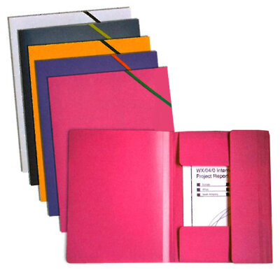 Snopake Aktenmappe FileLastic A4 Classic-Farben sortiert für bis zu 30 mm Inhalt farbiger Gummizug 1 Stück