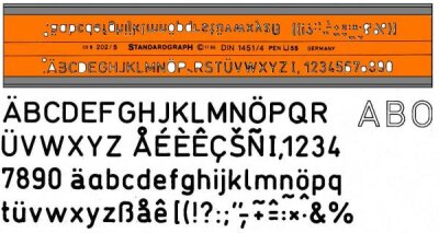 Standardgraph Fette Mittelschrift 1451/4 gerade 1 Stück Schriftgröße 7 mm