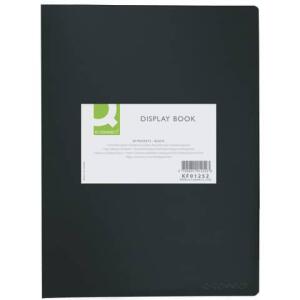Q-Connect Sichtbuch - 20 Hüllen, Einband PP, 450 mym, schwarz