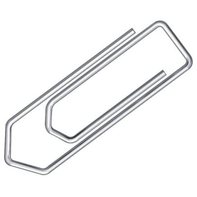 Q-Connect Briefklammer, Metall, 32 mm, verzinkt, Schachtel mit 100 Stück