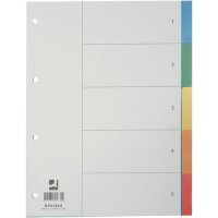 Register Plastik A4 5tlg bunt Q-CONNECT KF01834