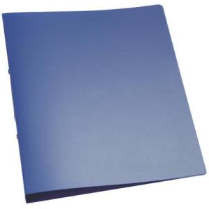 Q-Connect Ringbuch transparent - A4, 2-Ring, Ring-Ø 25 mm, blau-transparent