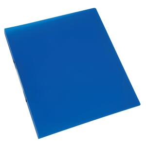 Ringbuch transparent - A4, 2-Ring, Ring-Ø 16 mm, blau-transparent