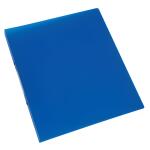 Ringbuch transparent - A4, 2-Ring, Ring-Ø 16 mm, blau-transparent