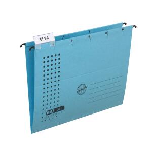 ELBA Hängemappe "chic ULTIMATE" A4, für komfortable Lose-Blatt-Ablage, seitlich offen, blau, 5er-Pack