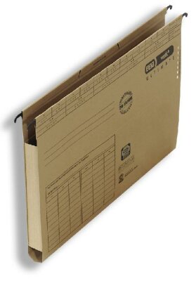ELBA Hängeaktenmappe"vertic ULTIMATE" mit Tasche, Komfort-Sichtreiter und kauf. Heftung, für ca. 330 DIN A4-Blätter, naturbraun