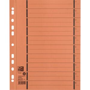 Elba Trennblätter mit Perforation - A4 Überbreite, orange, 100 Stück