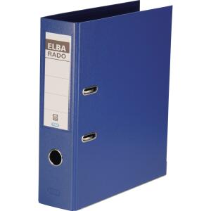 ELBA Ordner "rado plast" A4, PVC, mit auswechselbarem Rückenschild, Rückenbreite 8 cm, blau