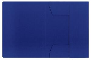 ELBA Sammelmappe "chic" A4, für ca. 100 DIN A4-Blätter, mit 3 Einschlagklappen, aus 320 g/m² Karton (RC), dunkelblau