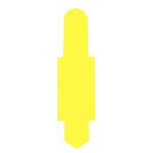 ELBA Stecksignal aus PVC, zum Einstecken in Schlitzstanzungen von Pendelregistraturen und Einstellmappen 80432 und 80437, gelb