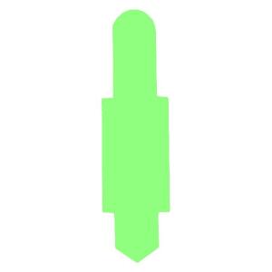 ELBA Stecksignal aus PVC, zum Einstecken in Schlitzstanzungen von Pendelregistraturen und Einstellmappen 80432 und 80437, hellgrün