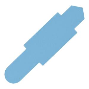 ELBA Stecksignal aus PVC, zum Einstecken in Schlitzstanzungen von Pendelregistraturen und Einstellmappen 80432 und 80437, hellblau