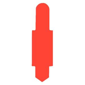 ELBA Stecksignal aus PVC, zum Einstecken in Schlitzstanzungen von Pendelregistraturen und Einstellmappen 80432 und 80437, rot